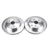 Power Stop 08-14 Subaru Impreza Rear Evolution Drilled & Slotted Rotors - Pair thumbnail 3