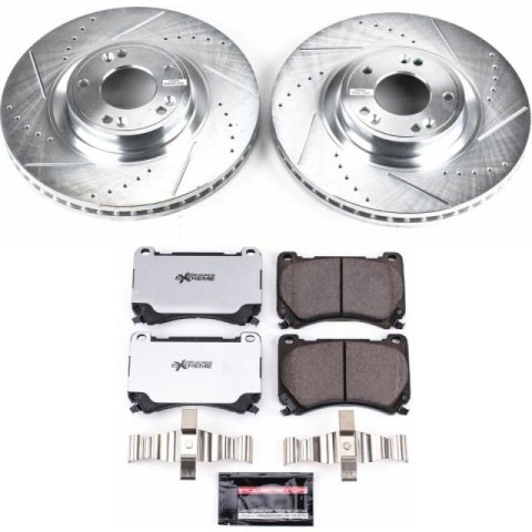 Power Stop 09-14 Hyundai Genesis Front Z26 Street Warrior Brake Kit thumbnail 1