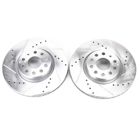 Power Stop 06-13 Audi A3 Front Evolution Drilled & Slotted Rotors - Pair thumbnail 1