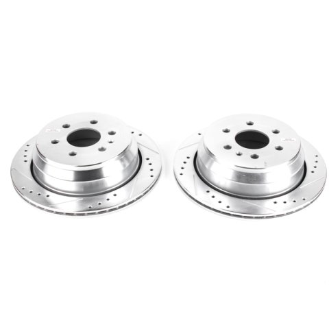 Power Stop 15-19 Chevrolet Colorado Rear Evolution Drilled & Slotted Rotors - Pair thumbnail 1