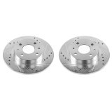 Power Stop 12-18 Fiat 500 Rear Evolution Drilled & Slotted Rotors - Pair thumbnail 1