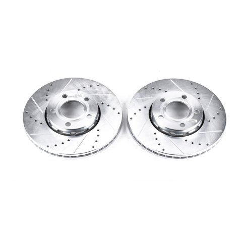 Power Stop 96-04 Audi A4 Front Evolution Drilled & Slotted Rotors - Pair thumbnail 1