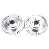 Power Stop 06-07 Subaru Impreza Rear Evolution Drilled & Slotted Rotors - Pair thumbnail 2