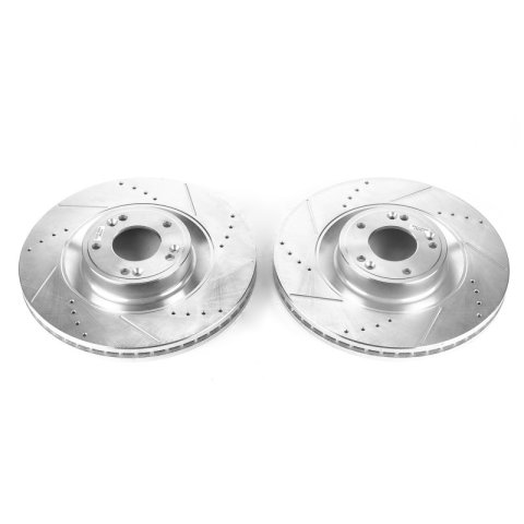 Power Stop 2011 Hyundai Equus Front Evolution Drilled & Slotted Rotors - Pair thumbnail 7