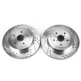 Power Stop 05-07 Subaru Impreza Rear Evolution Drilled & Slotted Rotors - Pair thumbnail 1