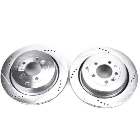 Power Stop 05-09 Land Rover LR3 Rear Evolution Drilled & Slotted Rotors - Pair thumbnail 2