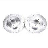 Power Stop 03-05 Lincoln Aviator Rear Evolution Drilled & Slotted Rotors - Pair thumbnail 1