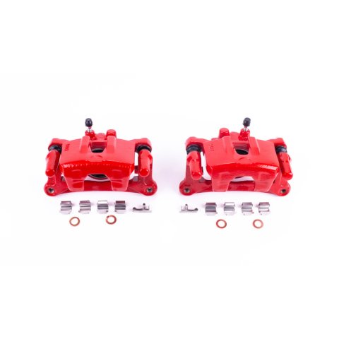 Power Stop 04-08 Mitsubishi Endeavor Rear Red Calipers w/Brackets - Pair thumbnail 1