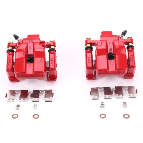 PowerStop Performance Powdercoated Brake Calipers S6992 Calipers, Red Calipers, Stock Series, Aluminum, Red Powdercoated, Cast Iron Bracket, Rear, Lexus, Toyota, Pair thumbnail 5