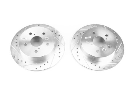 Power Stop 18-19 Toyota Camry Rear Evolution Drilled & Slotted Rotors - Pair thumbnail 2