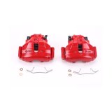 Power Stop 96-99 Audi A4 Front Red Calipers w/Brackets - Pair thumbnail 2