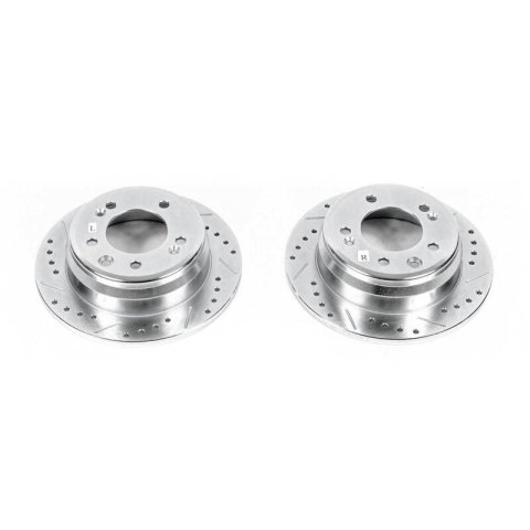 Power Stop 09-12 Hyundai Elantra Rear Evolution Drilled & Slotted Rotors - Pair thumbnail 2