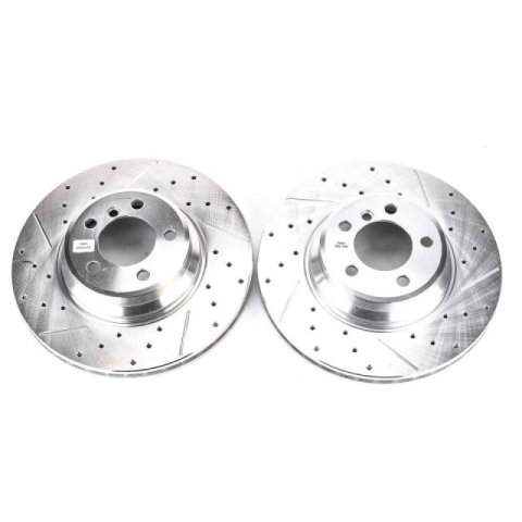 Power Stop 02-05 BMW 745i Front Evolution Drilled & Slotted Rotors - Pair thumbnail 2