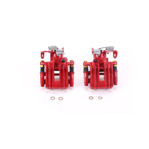 Power Stop 98-04 Audi A6 Quattro Rear Red Calipers w/Brackets - Pair thumbnail 1