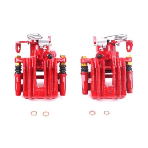 Power Stop 98-04 Audi A6 Quattro Rear Red Calipers w/Brackets - Pair thumbnail 2