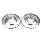 Power Stop 98-04 Nissan Frontier Front Evolution Drilled & Slotted Rotors - Pair thumbnail 1