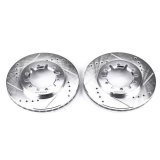 Power Stop 98-04 Nissan Frontier Front Evolution Drilled & Slotted Rotors - Pair thumbnail 2