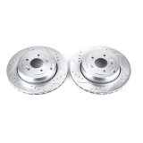 Power Stop 10-16 Hyundai Genesis Coupe Rear Evolution Drilled & Slotted Rotors - Pair thumbnail 2