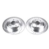 Power Stop 10-16 Hyundai Genesis Coupe Rear Evolution Drilled & Slotted Rotors - Pair thumbnail 1