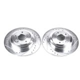 Power Stop 10-16 Hyundai Genesis Coupe Rear Evolution Drilled & Slotted Rotors - Pair thumbnail 2
