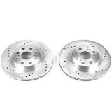 Power Stop 00-05 Toyota MR2 Spyder Rear Evolution Drilled & Slotted Rotors - Pair thumbnail 7