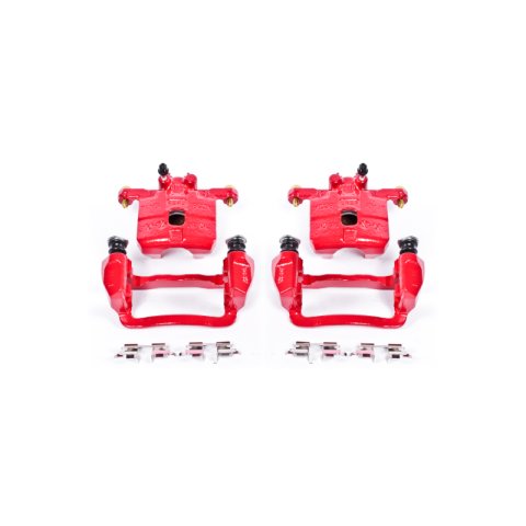 Power Stop 05-06 Saab 9-2X Rear Red Calipers w/Brackets - Pair thumbnail 1