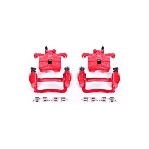 Power Stop 05-06 Saab 9-2X Rear Red Calipers w/Brackets - Pair thumbnail 2