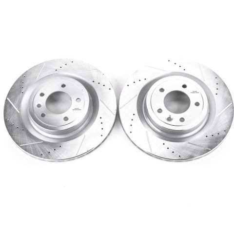 Power Stop 2017 Land Rover Discovery Rear Evolution Drilled & Slotted Rotors - Pair thumbnail 1