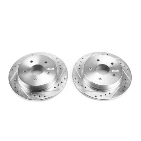 Power Stop 10-13 Suzuki Kizashi Rear Evolution Drilled & Slotted Rotors - Pair thumbnail 1