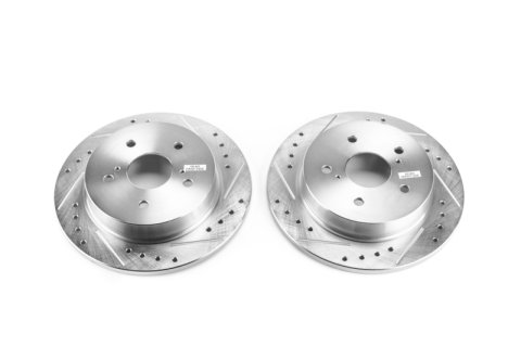 Power Stop 10-13 Suzuki Kizashi Rear Evolution Drilled & Slotted Rotors - Pair thumbnail 2