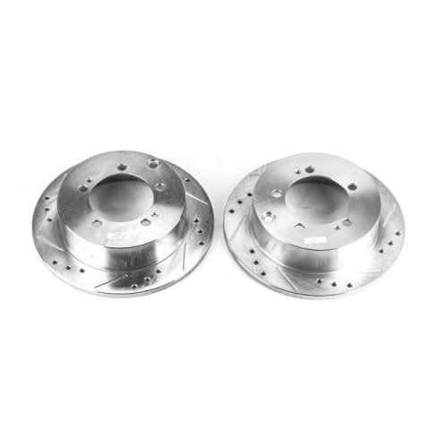 Power Stop 95-05 Chrysler Sebring Rear Evolution Drilled & Slotted Rotors - Pair thumbnail 2