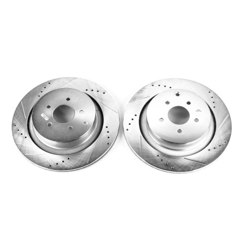 Power Stop 09-13 Infiniti FX50 Rear Evolution Drilled & Slotted Rotors - Pair thumbnail 1