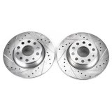 Power Stop 06-09 Audi A3 Rear Evolution Drilled & Slotted Rotors - Pair thumbnail 1