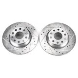 Power Stop 06-09 Audi A3 Rear Evolution Drilled & Slotted Rotors - Pair thumbnail 2