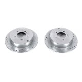 Power Stop 09-15 Mitsubishi Lancer Rear Evolution Drilled & Slotted Rotors - Pair thumbnail 1