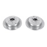 Power Stop 09-15 Mitsubishi Lancer Rear Evolution Drilled & Slotted Rotors - Pair thumbnail 2