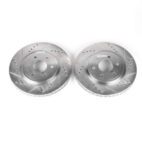 Power Stop 05-19 Nissan Frontier Front Evolution Drilled & Slotted Rotors - Pair thumbnail 2