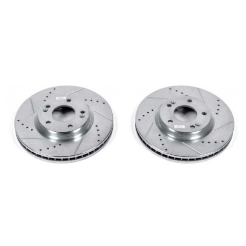 Power Stop 07-09 Hyundai Santa Fe Front Evolution Drilled & Slotted Rotors - Pair thumbnail 1