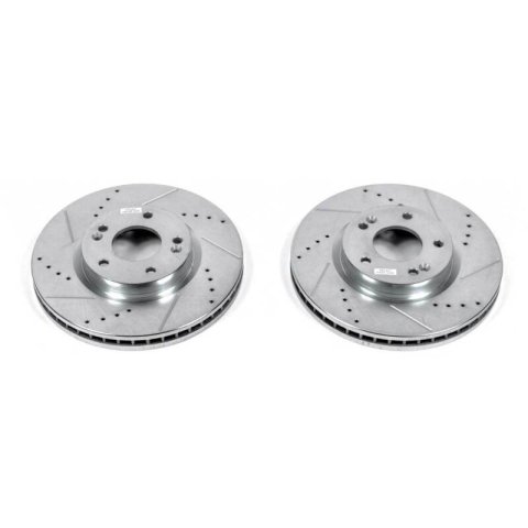 Power Stop 07-09 Hyundai Santa Fe Front Evolution Drilled & Slotted Rotors - Pair thumbnail 2