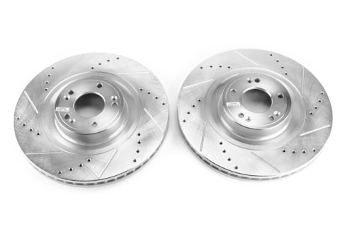 Power Stop 12-16 Hyundai Equus Front Evolution Drilled & Slotted Rotors - Pair thumbnail 2