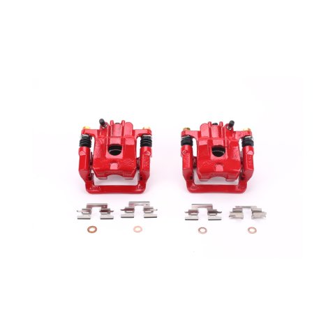 Power Stop 01-06 Acura MDX Rear Red Calipers w/Brackets - Pair thumbnail 1
