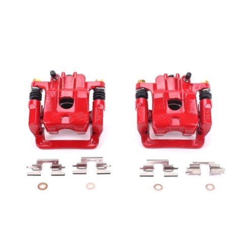 Power Stop 01-06 Acura MDX Rear Red Calipers w/Brackets - Pair thumbnail 2