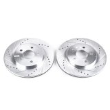 Power Stop 05-14 Ford Mustang Rear Evolution Drilled & Slotted Rotors - Pair thumbnail 1