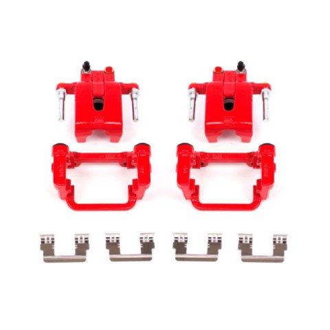 Power Stop 05-19 Chrysler 300 Rear Red Calipers w/Brackets - Pair thumbnail 2