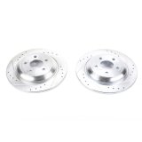 Power Stop 16-18 Ford Focus Rear Evolution Drilled & Slotted Rotors - Pair thumbnail 1