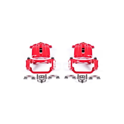 Power Stop 00-03 Cadillac DeVille Rear Red Calipers w/Brackets - Pair