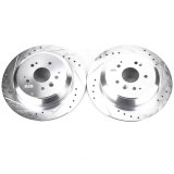 Power Stop 14-16 Acura MDX Rear Evolution Drilled & Slotted Rotors - Pair thumbnail 1