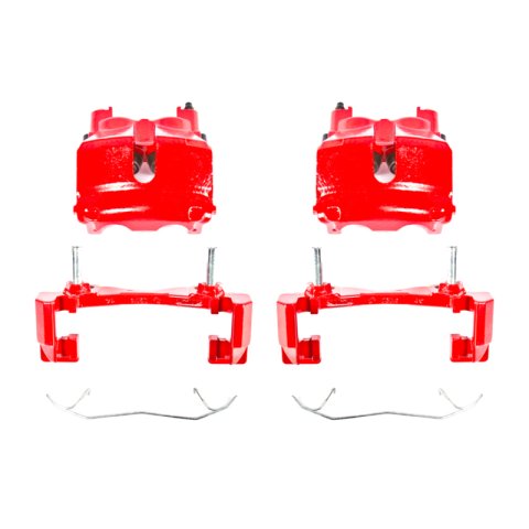 Power Stop 99-02 Jeep Grand Cherokee Front Red Calipers w/Brackets - Pair