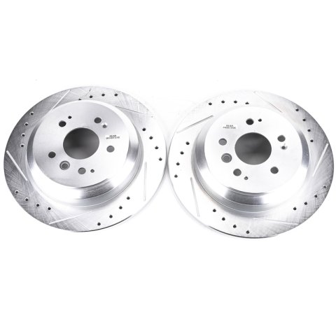 Power Stop 16-19 Honda Pilot Rear Evolution Drilled & Slotted Rotors - Pair thumbnail 1