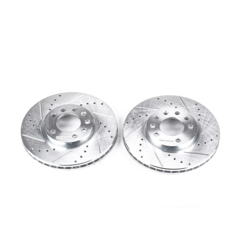 Power Stop 03-11 Saab 9-3 Front Evolution Drilled & Slotted Rotors - Pair thumbnail 1